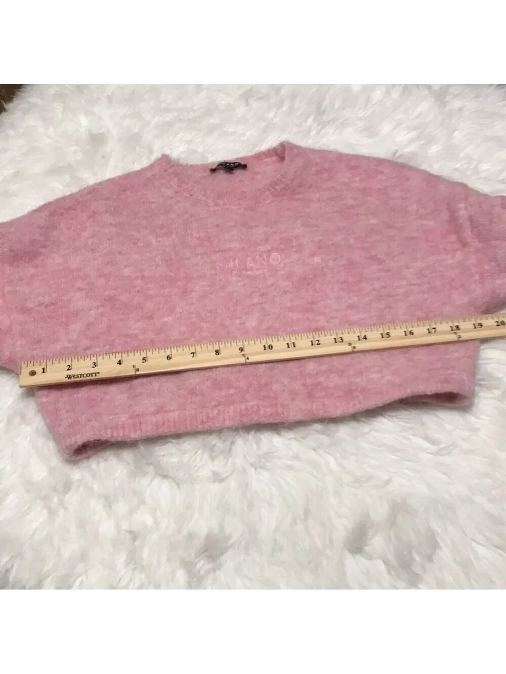MILANO WOOL BLEND CROPPED SWEATER SZ XL - Picture 3 of 9